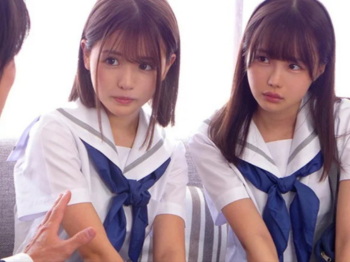 【JK】教師なのに可愛い女子高生の誘惑に負けてしまい・・2人から責められ背徳感に溺れて中出しSEX！＜松本いちか/永瀬ゆい＞