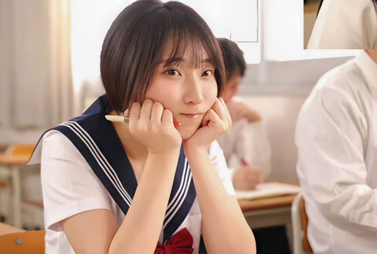 【巨乳の女子高生】「内申点の為なら...」制服のロリ顔爆乳エロJKが中年親父を落とす為に美女はフェラとパイズリ！糸井瑠花