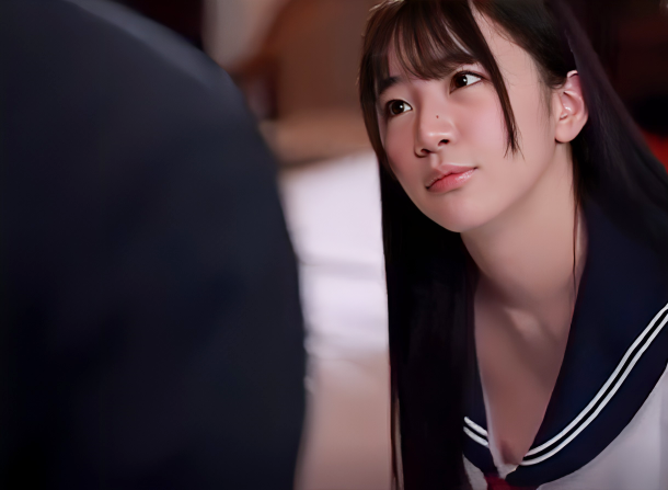 【巨乳ロリJK】「センセ♡私のおっぱい盗み見したでしょ！♡」ノーブラ美乳な制服エロ美少女が教員を誘惑！東雲みれい