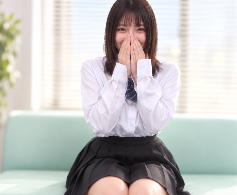 【女子高生】「私、母乳なんて出ませんよ…」ミニスカ制服のエロロリ美少女JKがスケベ企画で中出しセックスしちゃう！