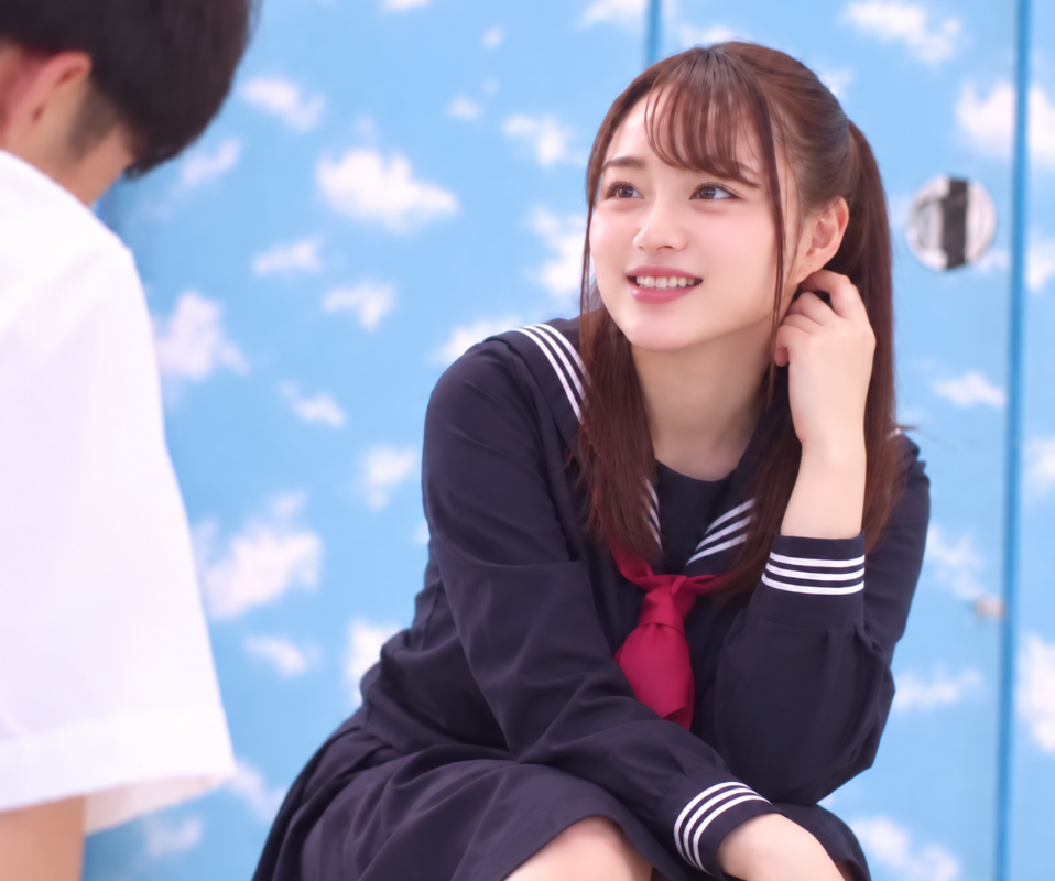 【MM号・素人JK】「絶対にセックスしちゃダメですよ？」ロリ顔が可愛いギャル風女子校生と教員を同じ部屋に閉じ込め企画
